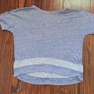gray shirt with laced bottom!
